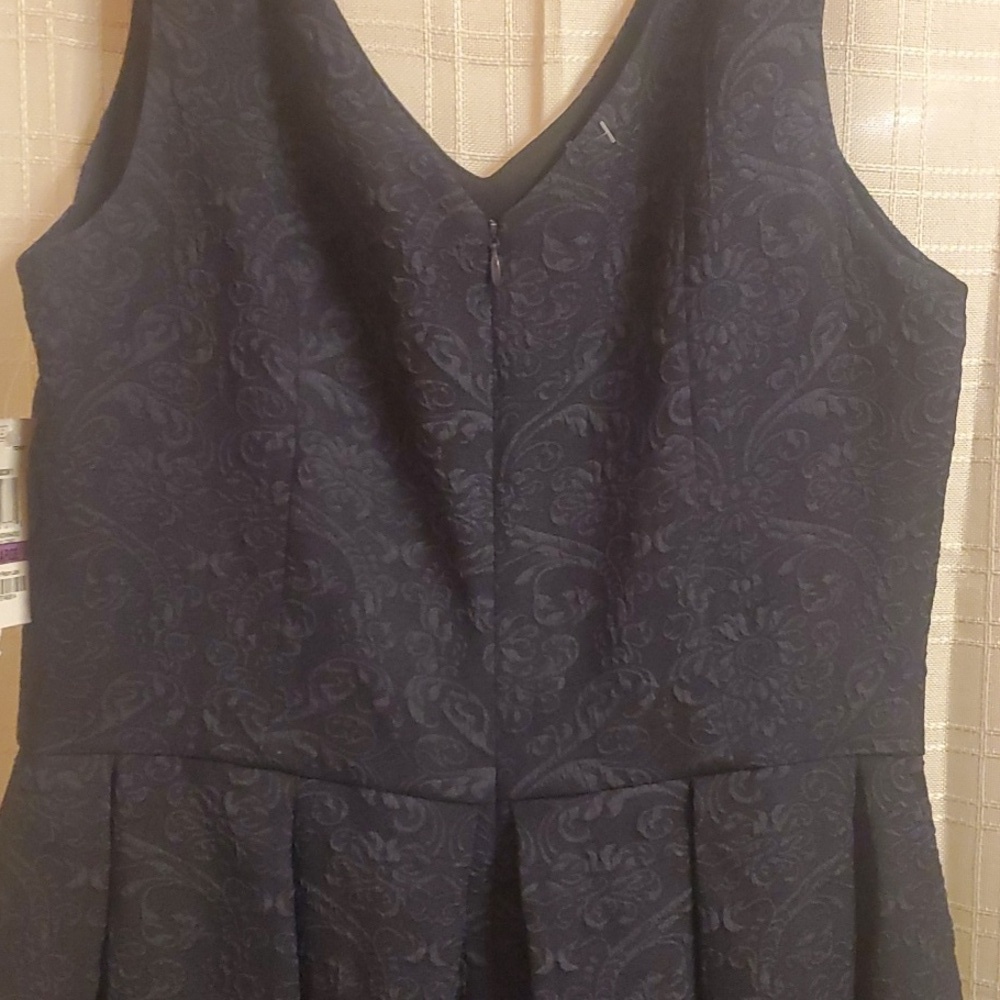 Bar III Navy DRESS WOMENS SIZE XXL Blue Pleated Skirt Lightweight Sleeveless - Picture 10 of 16